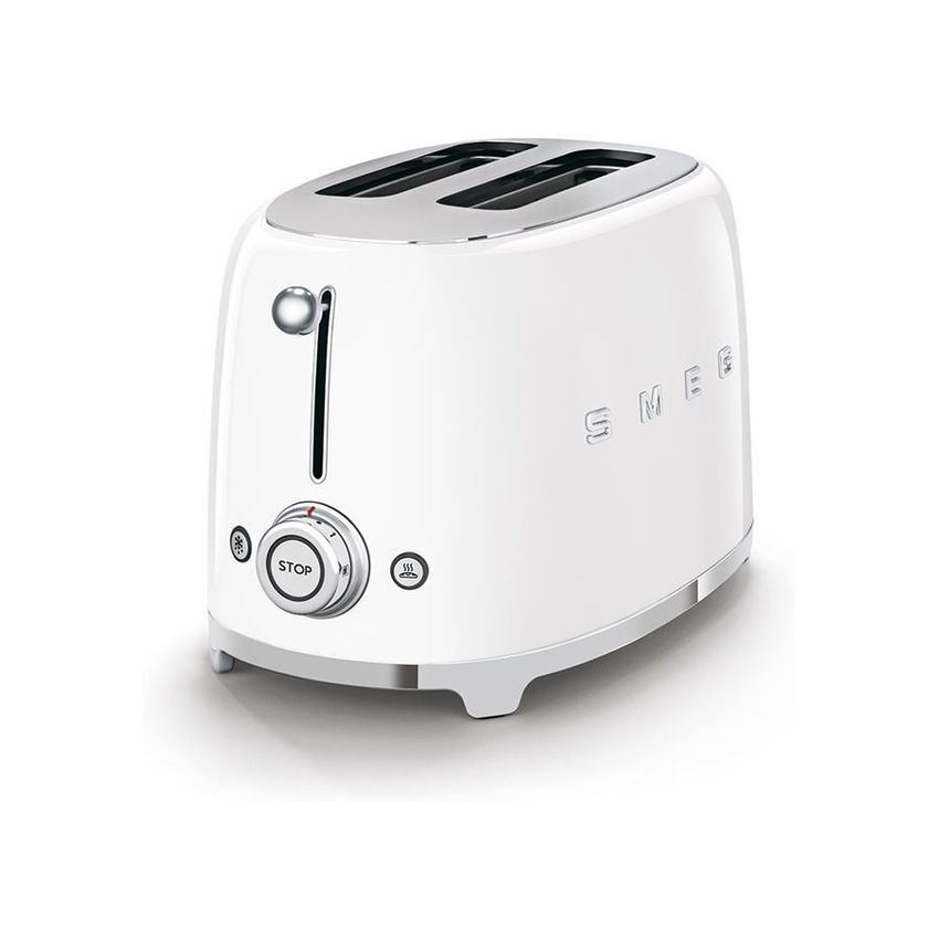 Smeg 50's Style Retro 2 Slice Toaster - Glossy White (Photo: 2)